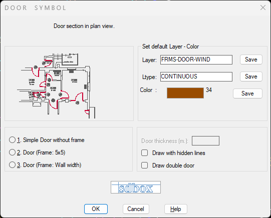 Door symbol interface