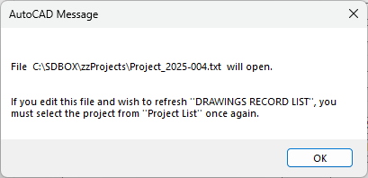 Project file content