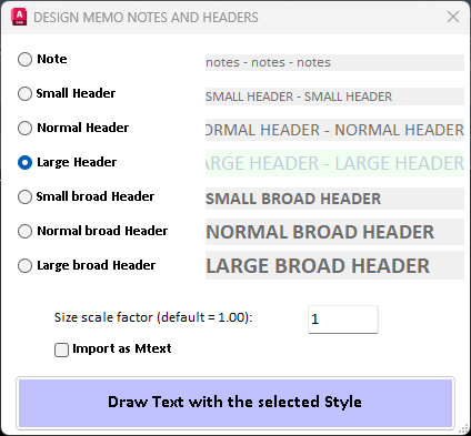 Text in drawing