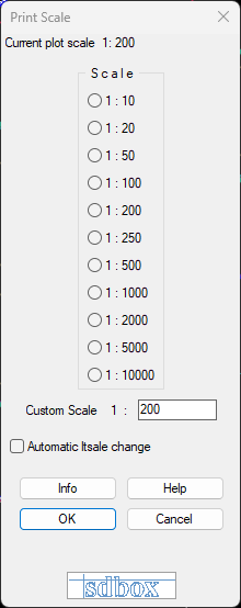 Scale change interface