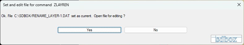 ZLAYREN file selection