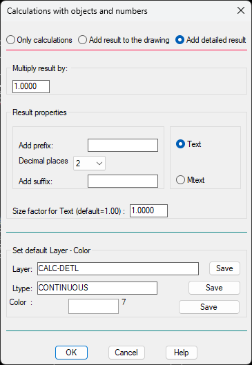 Result annotation settings