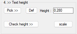 Character height setting