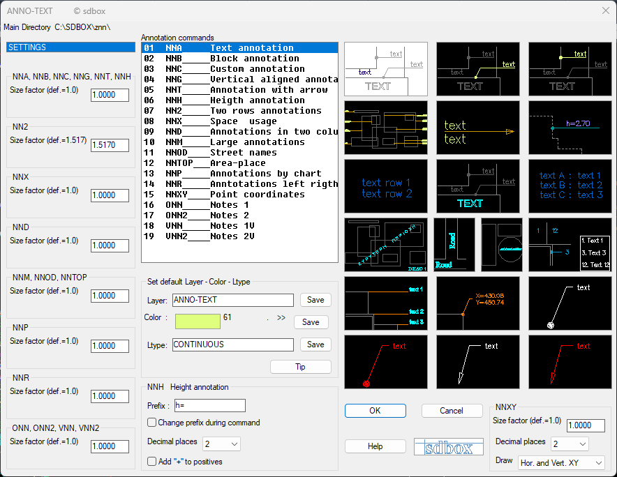 Annotation selection interface