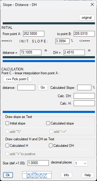Slope calculation interface part 2