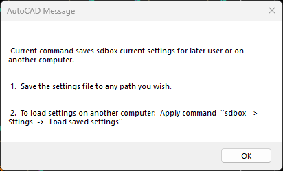 Save Settings Dialog
