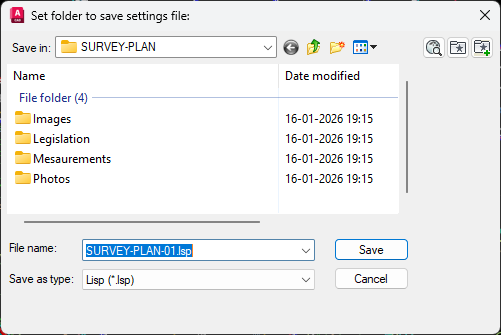 Settings Export Process