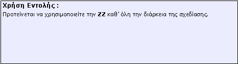 Πλαίσιο κειμένου: Xρήση Εντολής :Προτείνεται να χρησιμοποιείτε την ΖΖ καθ’ όλη την διάρκεια της σχεδίασης.