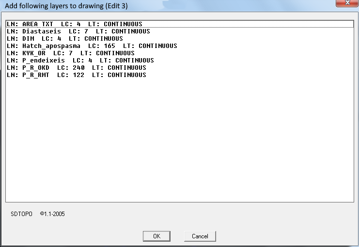 Layer import interface