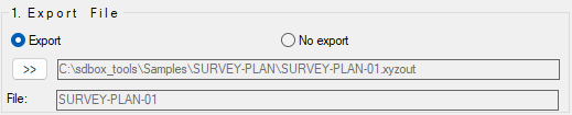 Export option selection