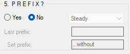 Prefix configuration