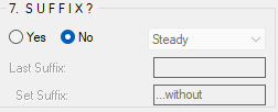 Suffix configuration