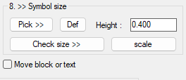 Size configuration