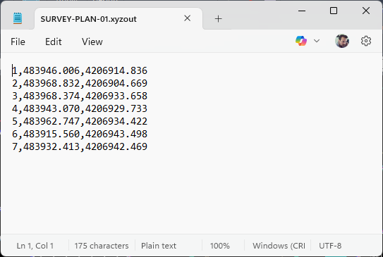 Export file example