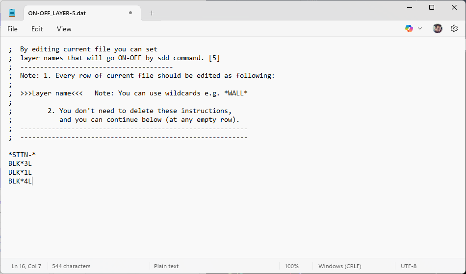 SDD definition file