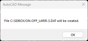 First execution message
