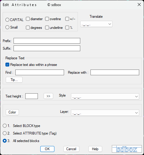 Attribute Editing Interface
