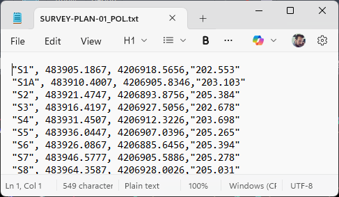 Export File Output