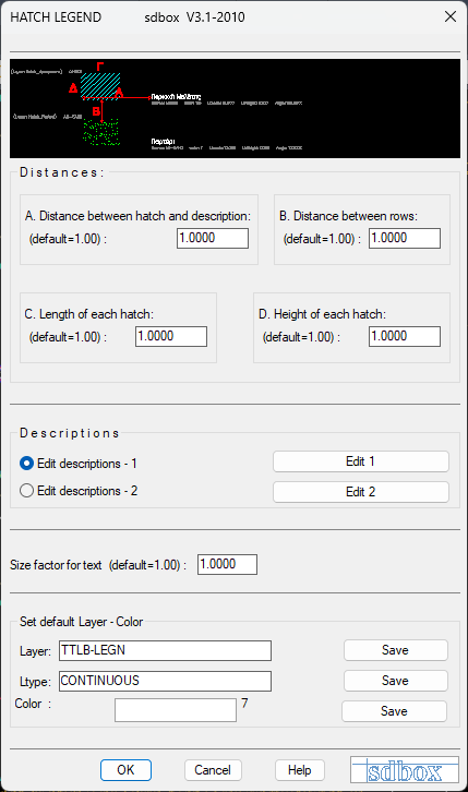 Hatch Legend Example