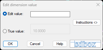 Dimension editing - custom text