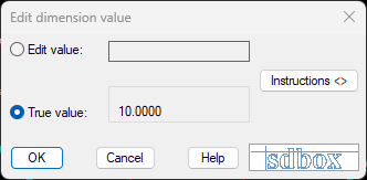 Dimension editing - restore actual value