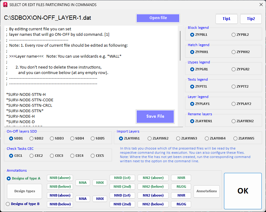 Configuration tab