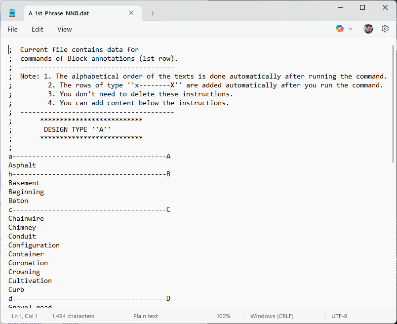 Library file editing