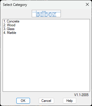 Category selection
