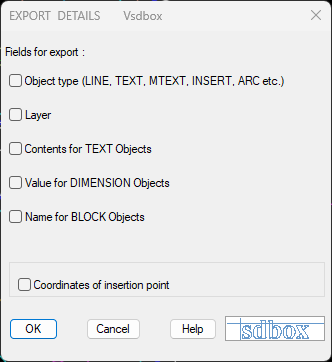 Export Dialog