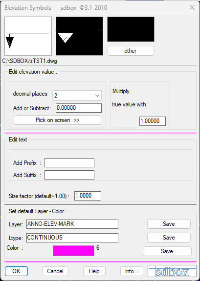 TST Options Dialog