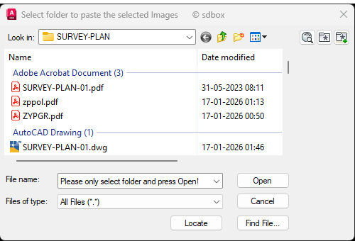 Image selection dialog