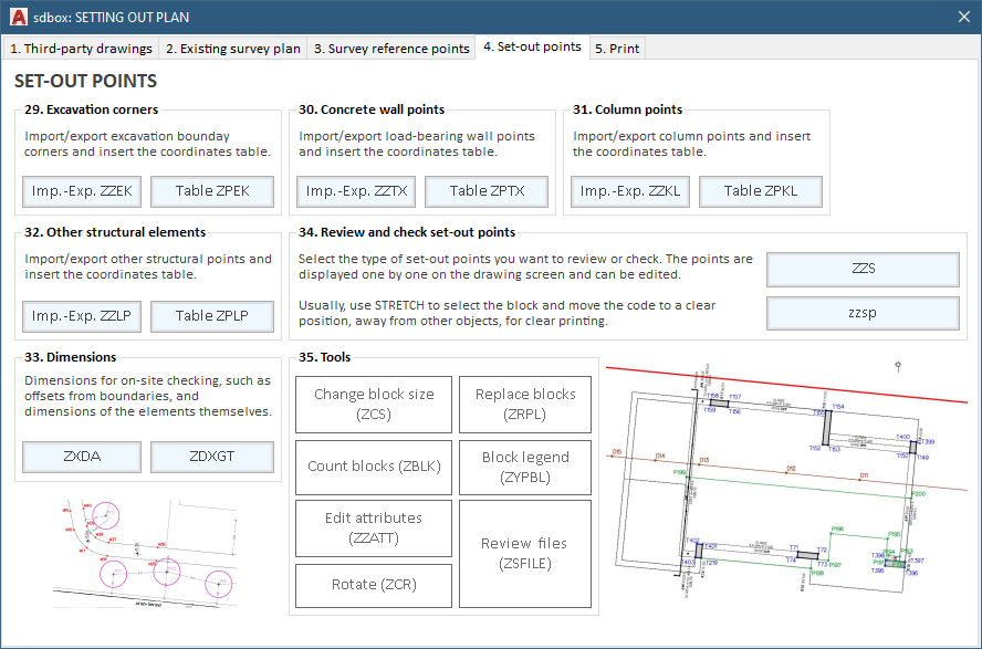 Set-out points workflow